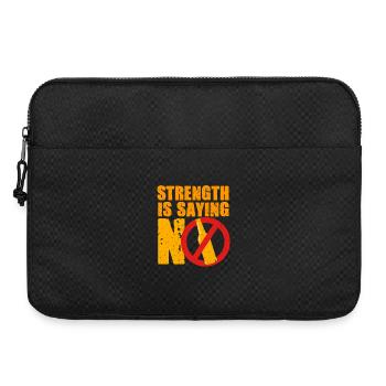 Antialkoholiker Abstinent Strength Is Saying No - Laptoptasche 15" - Schwarz - Vorne