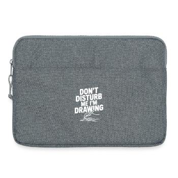 Don't Disturb Me I'm Drawing - Laptop bag 15" - heather grey - Front