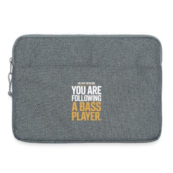 Bassist Following A Bass Player Band Bassspieler - Laptop bag 15" - heather grey - Front