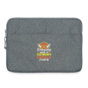 Électricien, technicien en électronique, électricien - Sacoche pour ordinateur portable 15 pouces - gris chiné - Devant