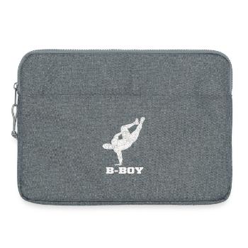 Breakdance B-Boy Streetdance Hip Hop - Laptoptasche 15" - Grau meliert - Vorne