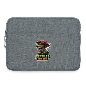 Emo-dinosaurier, Trauriger Dino, Emotionaler - Laptoptasche 15" - Grau meliert - Vorne