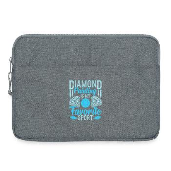 Peinture au diamant : mon sport préféré : l’artisanat - Sacoche pour ordinateur portable 15 pouces - gris chiné - Devant