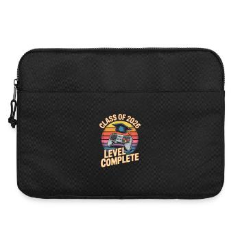 Level Complete 2026 Abschluss Retro Gaming - Laptoptasche 15" - Schwarz - Vorne