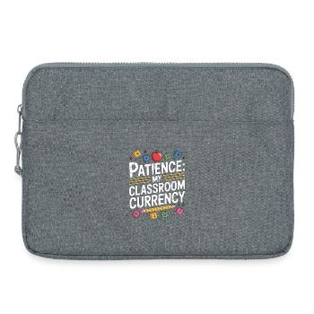 Elementary Teacher Patience My Teaching Career - Laptop bag 15" - heather grey - Front