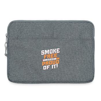 Nichtraucher Ex Raucher Smoke Free And Proud Of It - Laptoptasche 15" - Grau meliert - Vorne