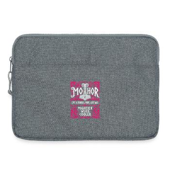 Mothor Wikinger Mutter Thor Hammer Spruch - Laptoptasche 15" - Grau meliert - Vorne