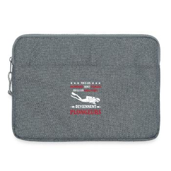 Plongeur Humour Tous les Hommes Sont Égaux Plongée - Sacoche pour ordinateur portable 15 pouces - gris chiné - Devant