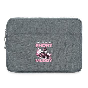 Quad ATV Femme Fille Quad Quad - Sacoche pour ordinateur portable 15 pouces - gris chiné - Devant