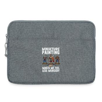 Miniature painting: Less murderous lust - Laptop bag 15" - heather grey - Front