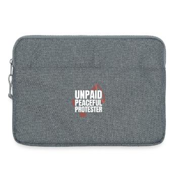 Unpaid Peaceful Protester Activist Saying Demo - Laptop bag 15" - heather grey - Front