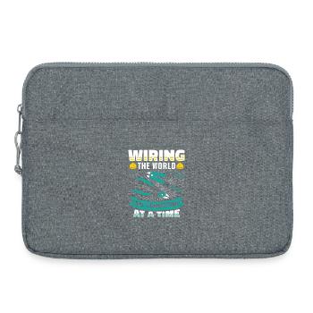 Électricien, technicien en électronique, électricien - Sacoche pour ordinateur portable 15 pouces - gris chiné - Devant