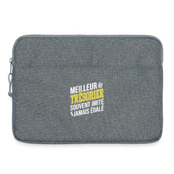Humour Métier Meilleur Trésorier - Sacoche pour ordinateur portable 15 pouces - gris chiné - Devant