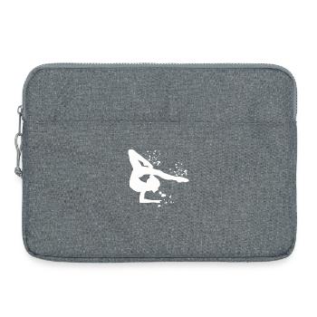 Gymnaste avec massues gymnastique rythmique - Sacoche pour ordinateur portable 15 pouces - gris chiné - Devant