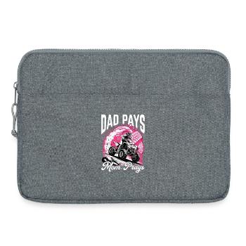 Quad ATV Femme Fille Quad Quad - Sacoche pour ordinateur portable 15 pouces - gris chiné - Devant