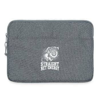 Katze, richtig Netzenergie, Basketball, getigerte Katze, lustig - Laptoptasche 15" - Grau meliert - Vorne
