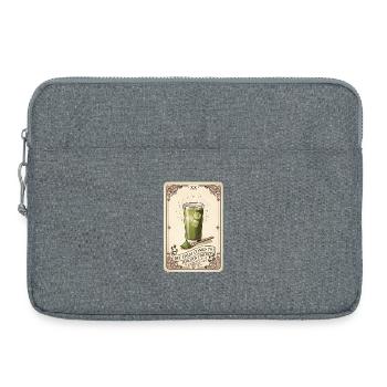 Tranquillité sous forme de poudre | Millésime Matcha - Sacoche pour ordinateur portable 15 pouces - gris chiné - Devant