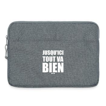 Jusqu’ici tout va bien - réplique culte - Sacoche pour ordinateur portable 15 pouces - gris chiné - Devant