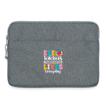Geschenke für ESE-Lehrer - Laptoptasche 15" - Grau meliert - Vorne