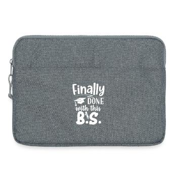 Endlich bin ich mit diesem lustigen Bachelor-Abschluss fertig. - Laptoptasche 15" - Grau meliert - Vorne