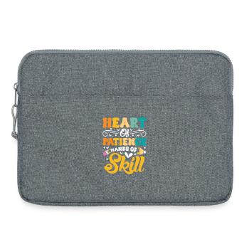 Cadeaux pour les enseignants ESE - Sacoche pour ordinateur portable 15 pouces - gris chiné - Devant