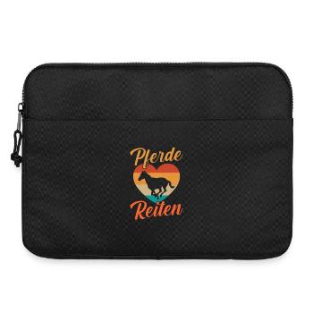 Reiten Pferdeliebhaber Reiterhof Pferde - Laptoptasche 15" - Schwarz - Vorne