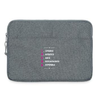 Laura: Personalisierter Name - Laptoptasche 15" - Grau meliert - Vorne