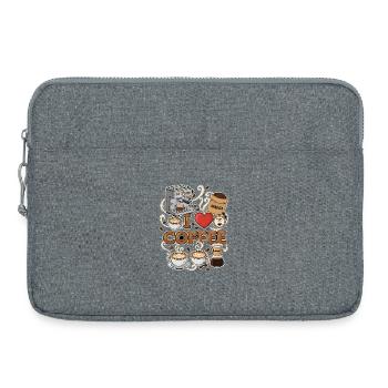 I Love Coffee Barista - Laptop bag 15" - heather grey - Front