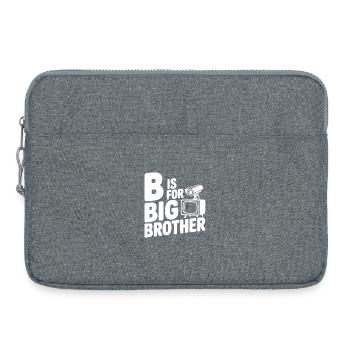 B is for Big Brother - Laptop bag 15" - heather grey - Front