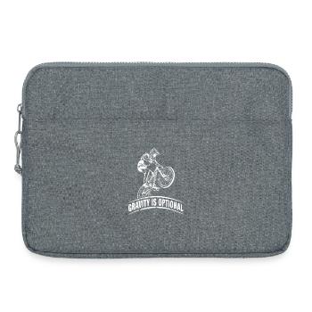 BMX Dirt Jump Gravitiy Is Optional Bike Jump - Laptop bag 15" - heather grey - Front