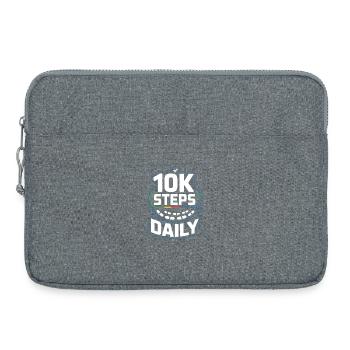 10k Steps Daily - Laptop bag 15" - heather grey - Front
