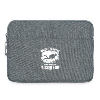 Wozu Therapie wenn man auch Tauchen kann - Laptoptasche 15" - Grau meliert - Vorne