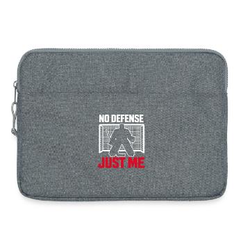 Gardien de but de hockey Cadeau de but Vie de gardien de hockey - Sacoche pour ordinateur portable 15 pouces - gris chiné - Devant