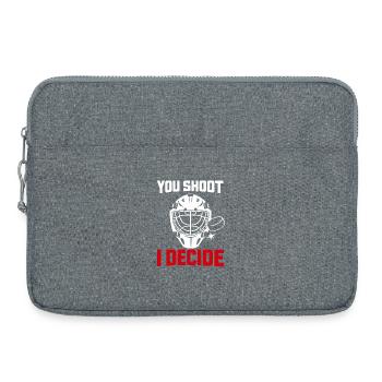 Gardien de but de hockey Cadeau de but Vie de gardien de hockey - Sacoche pour ordinateur portable 15 pouces - gris chiné - Devant