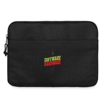 Lustiger IT Spruch Software Hardware Wortspiel - Laptoptasche 15" - Schwarz - Vorne
