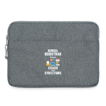 Registraire scolaire parce que le chaos a besoin de structure - Sacoche pour ordinateur portable 15 pouces - gris chiné - Devant