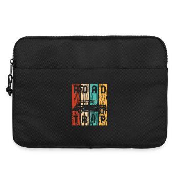 Road Trip Oldtimer-Retro-Streifen - Laptoptasche 15" - Schwarz - Vorne