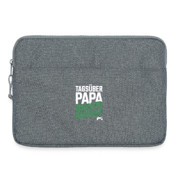 Tagsüber Papa Nachts Konsole Gamer Vater Zocker - Laptoptasche 15" - Grau meliert - Vorne