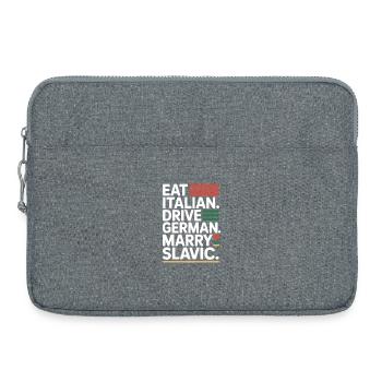 Mange un conduit italien, épouse un Slave Balkan, une voiture - Sacoche pour ordinateur portable 15 pouces - gris chiné - Devant