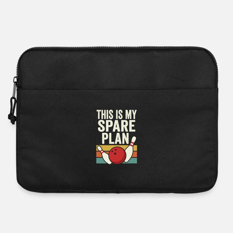 Questo è il mio progetto retrò per il bowling di Spare Plan - Borsa per laptop 15" - nero