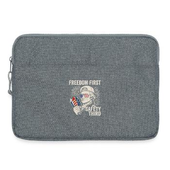 Freedom First, Security Third, Ham - Laptop bag 15" - heather grey - Front