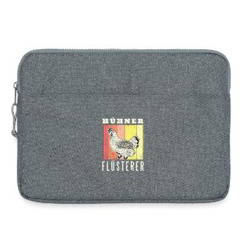 Hühner Flüsterer - Laptoptasche 15" - Grau meliert - Vorne