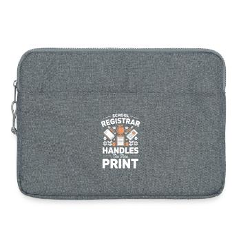 Bureau du secrétariat scolaire Travail organisationnel scolaire - Sacoche pour ordinateur portable 15 pouces - gris chiné - Devant