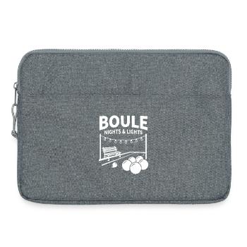 Nuits de boule et lumières Sports de pétanque - Sacoche pour ordinateur portable 15 pouces - gris chiné - Devant