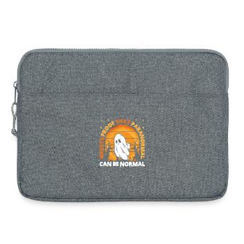 Ghost Hunter Halloween English Saying - Laptop bag 15" - heather grey - Front