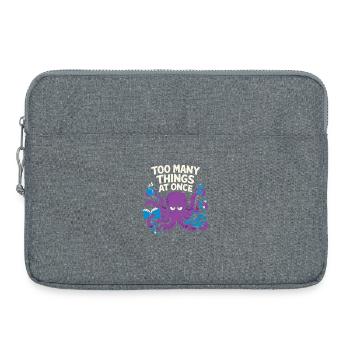 Funny Octopus Overstimulated - Laptop bag 15" - heather grey - Front
