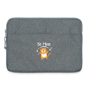 Be Mine Katzenfreude Herz Kätzchen Liebe  - Laptoptasche 15" - Grau meliert - Vorne