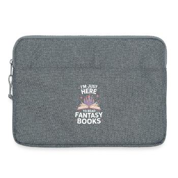 Ici seulement à cause des livres de fantasy - Sacoche pour ordinateur portable 15 pouces - gris chiné - Devant