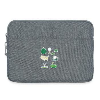 Golf-Universum Sticker-Set - Laptoptasche 15" - Grau meliert - Vorne
