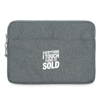 Alles, was ich berühre, wird verkauft - Laptoptasche 15" - Grau meliert - Vorne